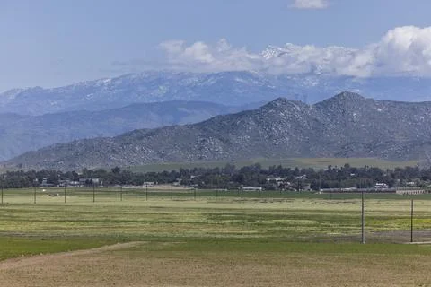Mount San Jacinto Sprint time snow Stock Photos