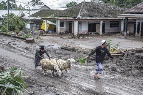 Mount Semeru Volcano eruption aftermath, Lumajang, Indonesia - 20 Nov 2025 Foto stock