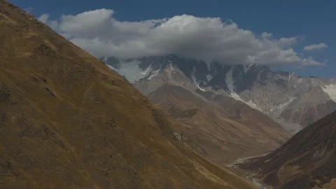 Mount Shkhara, 4K video from drone Video stock 150569382