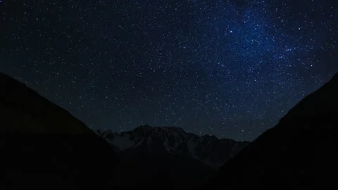 Mount Shkhara Astro Time-lapse Stock Footage 278993033