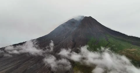 Mount Sinabung. Sumatra, Indonesia. Stock Footage 345324063