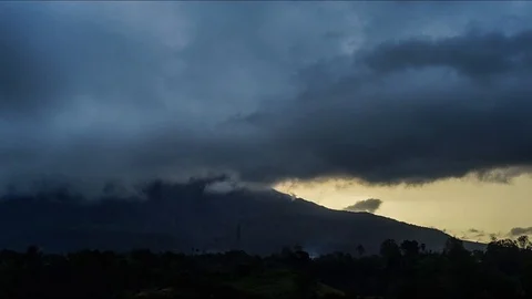 Mount sinabung timelapse Stock Footage 101142249