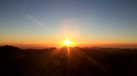 Mount Sinai. Sunrise Stock Footage