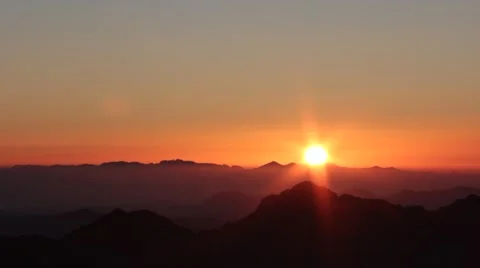 Mount Sinai. Sunrise Stock Footage