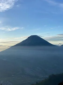 Mount Sindoro in Dieng, Central Java mountain beauty in Nature Cloud mountain pe Stock Photos