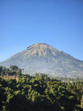 Mount Sindoro Landscape Stock Photos