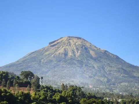Mount Sindoro Landscape Stock Photos