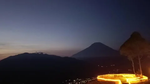 Mount Sindoro Sumbing Stock Footage 309871783