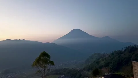 Mount Sindoro Sumbing Stock Footage 309871842