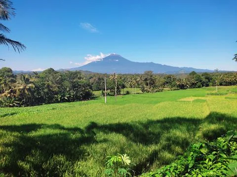 Mount Slamet, Tegal, Central Java, Indonesia Foto stock