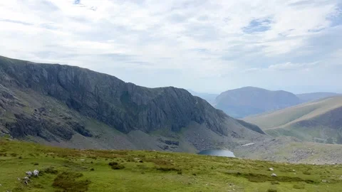 Mount Snowdon Train Descent – Scenic Mountain View, Wales Stock Footage 344421276