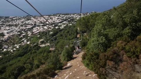 Mount Solaro on Capri: point of view, Italy, Europe Stock Footage 78171820