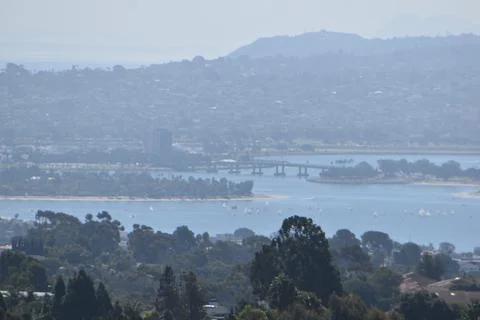 Mount Soledad breathtaking panoramic views from all directions Stock Photos