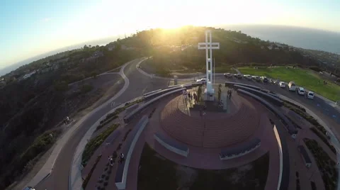 Mount Soledad San Diego, CA Stock Footage 43049025