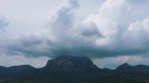 Mount Song After Rain Flowing Clouds 4K Aerial Timelapse Landscape Stock Footage 320522352