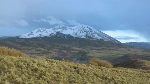 Mount Sopris in the Roaring Fork Valley Stock Footage 153820121