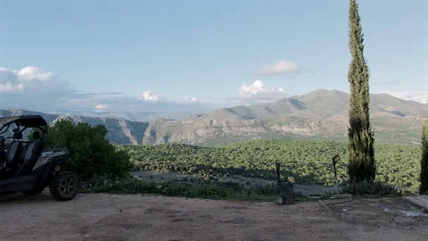 Mount Srd mountains landscape and dune buggies, Dubrovnik, Croatia, 4k Video stock 274456831