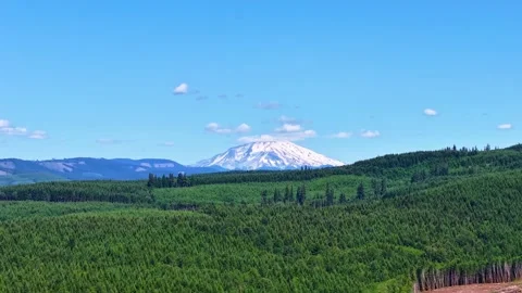 Mount St. Helens Blue Sky Hyperlapse Stock Footage 343237536