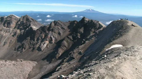 Mount St Helens Crater Stock Footage 565619