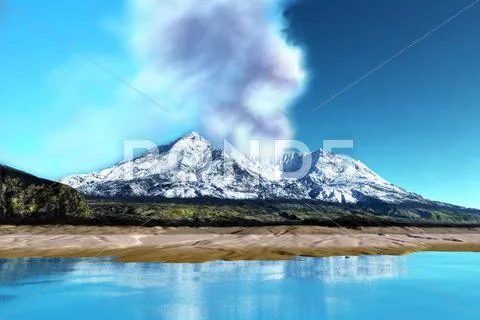 Mount st. helens volcano Stock Illustration