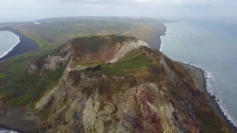 Mount Suribachi using a drone on Iwo Jima Japan Video stock 74958713