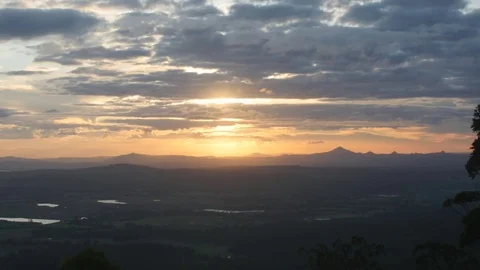Mount Tambourine Sunset 1 Stock Footage 84752453