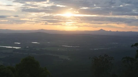 Mount Tambourine Sunset 2 Stock Footage 84752078