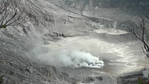 Mount Tangkuban Perahu Stock Footage 243342523