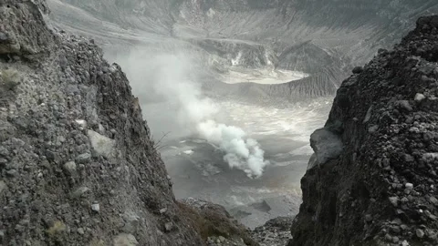 Mount Tangkuban Perahu Stock Footage 243345622