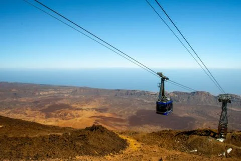 Mount Teide Cable car Stock Photos