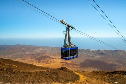 Mount Teide Cable car Stock Photos