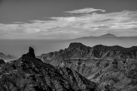 Mount teide from gran canaria Stock Photos
