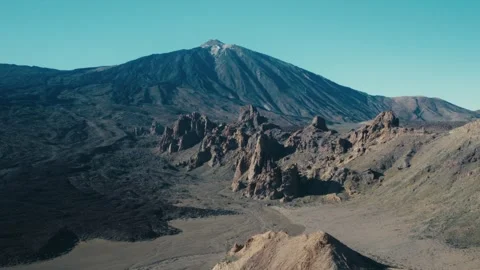 Mount Teide Rising Above Roques de García, Teide National Park, Tenerife, Spain Stock Footage 346289881