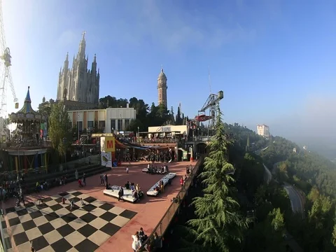Mount Tibidabo Stock Footage 74055512