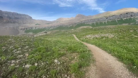 Mount Timpanogas Trail Running Utah Video stock 221580992