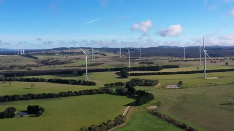 Mount Wallace Wind Generators Stock Footage 161769526