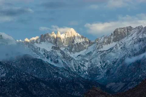 Mount Whitney, Highest  Peak in contiguous United States Stock Photos