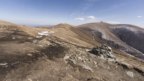 Mount Wutai Natural Landscape With Rolling Clouds and Green Hills Time-lapse Stock Footage 326706702