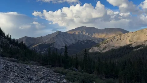 Mount Yale West Slope North Cottonwood Creek Trailhead summer sunrise morning Stock Footage 346326968