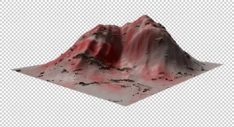 The Mountain-3D-d Illustrazione stock