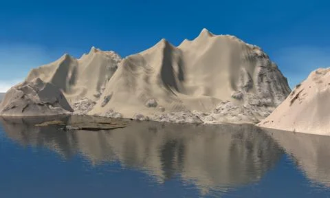 The mountain 3D Stock Illustration