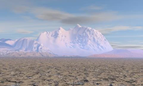 The mountain 3D-second Stock Illustration