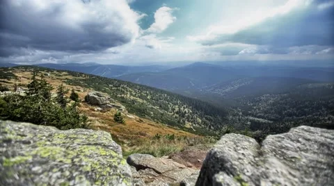 Mountain 4K timelapse with rocks and cloudy sky 스톡 동영상 67896520