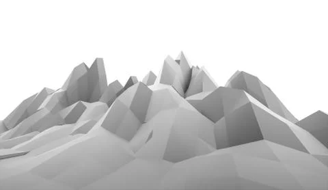 Mountain abstract concept rendered Stock Illustration