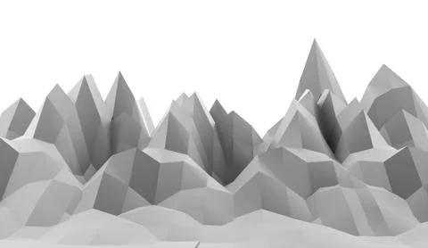 Mountain abstract concept rendered Stock Illustration