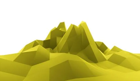 Mountain abstract concept rendered Stock Illustration