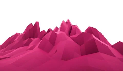 Mountain abstract concept rendered Stock Illustration
