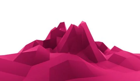 Mountain abstract concept rendered Stock Illustration