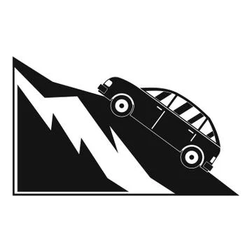Mountain accident icon, simple style Stock Illustration