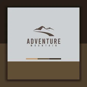 Mountain adventure logo Stock Illustration